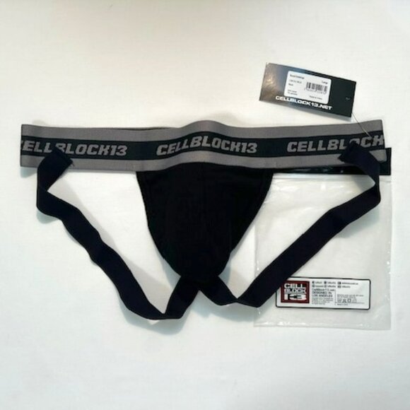 CellBlock 13  Rascal Rayon Blend Athletic Supporter - Black/Gray - Jockstrap - Picture 2 of 14